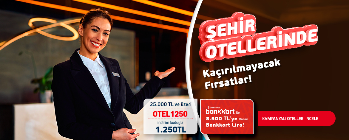 Şehir Otellerinde Ekstra 1.250TL İndirim
